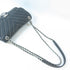 CHANEL Herringbone CC SHW Chain Shoulder Handbag Calfskin Leather Black