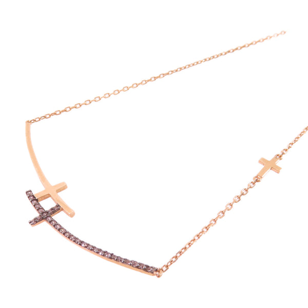 Fine Jewelry Brown Diamond Necklace 14K Rose Gold