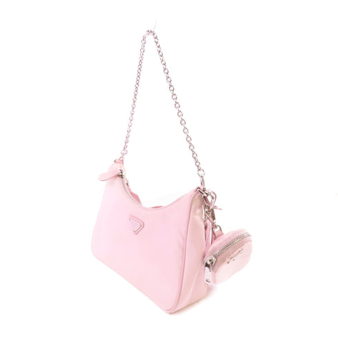 PRADA SHW Handbag Shoulder Bag Nylon 1BH204 Pink