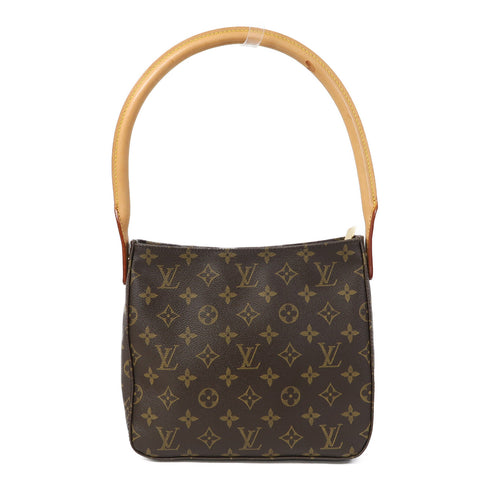 LOUIS VUITTON LV GHW Looping MM Shoulder Bag M51145 Monogram Brown