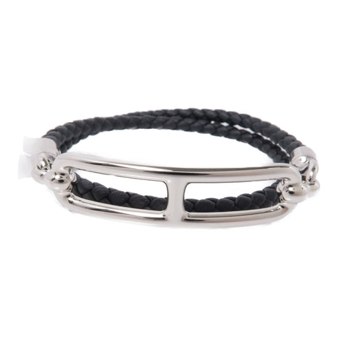 HERMES Roulis Double Tour Bracelet Swift leather Noir Black