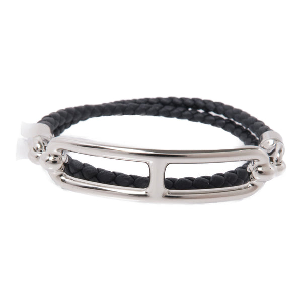 HERMES Roulis Double Tour Bracelet Swift leather Noir Black