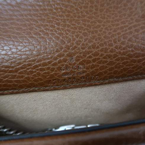 GUCCI GG SHW Dionysus Mini Chain Shoulder Bag Denim/Leather Blue/Brown