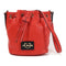 MOSCHINO GHW Shoulder Bag Coated Canvas Red