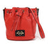 MOSCHINO GHW Shoulder Bag Coated Canvas Red