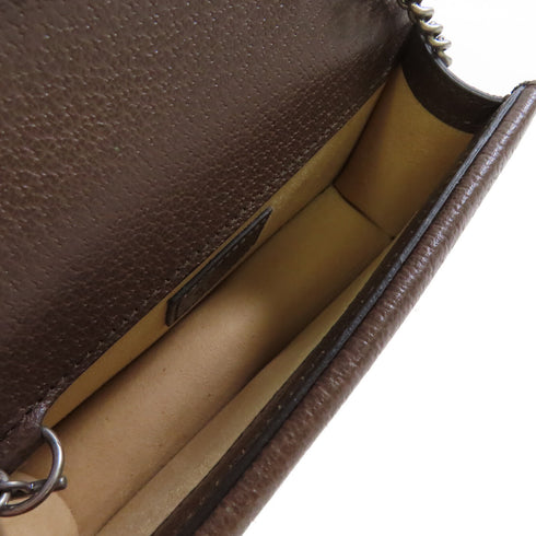 GUCCI GHW GG Supreme Diongsus Chain Shoulder Bag Ccanvas 476432 Brown