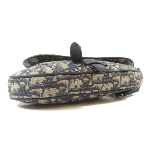 Christian Dior CD SHW Saddle Oblique Jacquard Shoulder 1ADO248YKY Canvas Blue