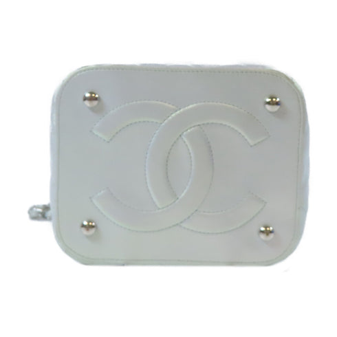 CHANEL Quilted CC SHW Vanity Bag Chain Shoulder Bag Calfskin Leather Pearlescent