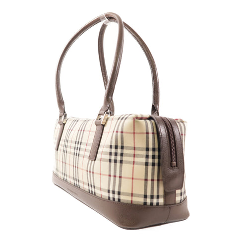 BURBERRY SHW Shoulder Bag Canvas/Calfskin Leather