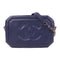 CHANEL CC GHW Chain Shoulder Bag Calfskin Leather Blue v2