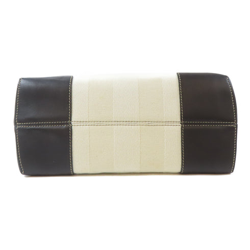 FENDI SHW By The Way 2 Way Shoulder Handbag 8BL146 Canvas Beige Brown Black