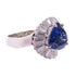 FINE JEWELRY 2.52ct Sapphire 0.77ct Diamond Ring US#6 PT900 Platinum