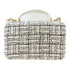 CHANEL CC GHW 2 Way Shoulder Crossbody Handbag Tweed Black White