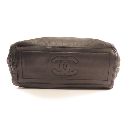 CHANEL CC SHW Coco Cocoon Tote Bag Lambskin Leather Black