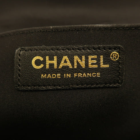 CHANEL CC GHW Chain Shoulder Bag Silk Black