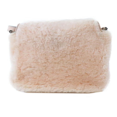 FENDI SHW Shoulder Crossbody Bag 8BR757 Wool Pink