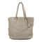PRADA GHW Shoulder Tote Bag Calfskin Leather Gray