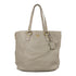 PRADA GHW Shoulder Tote Bag Calfskin Leather Gray