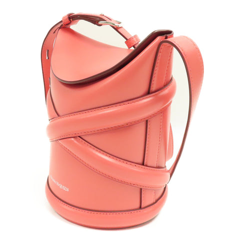 Alexander Mcqueen SHW McQueen Bucket Bag Shoulder Bag Calfskin Leather Pink