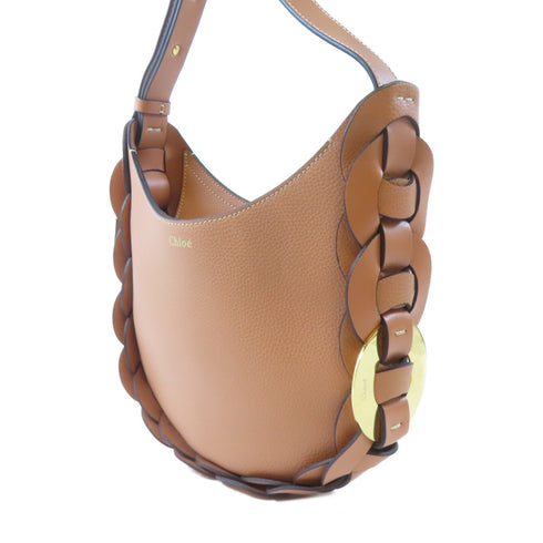 Chloe GHW Shoulder Crossbody Bag Calfskin Leather Beige Peach