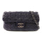 CHANEL CC SHW Chain Shoulder Handbag Pattern Leather Dark Purple