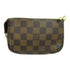LOUIS VUITTON LV GHW Mini Pochette Accessoires Handbag N58009 Damier Brown v1