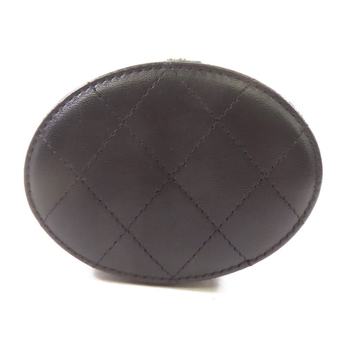 CHANEL CC GHW Chain Shoulder Bag Calfskin Leather Black v9