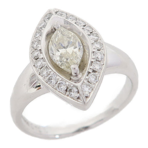 Fine Jewelry 0.701ct Diamond 0.30ct Diamond Ring PT900 Platinum US#6.25