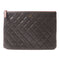 CHANEL CC SHW Clutch Pouch Calfskin Leather Black