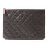 CHANEL CC SHW Clutch Pouch Calfskin Leather Black