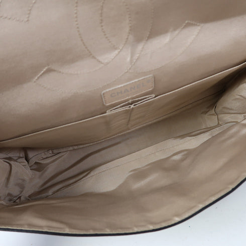 CHANEL CC SHW 2.55 Chain Shoulder Bag Calfskin Leather Black