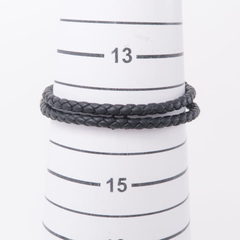 HERMES Roulis Double Tour Bracelet Swift leather Noir Black