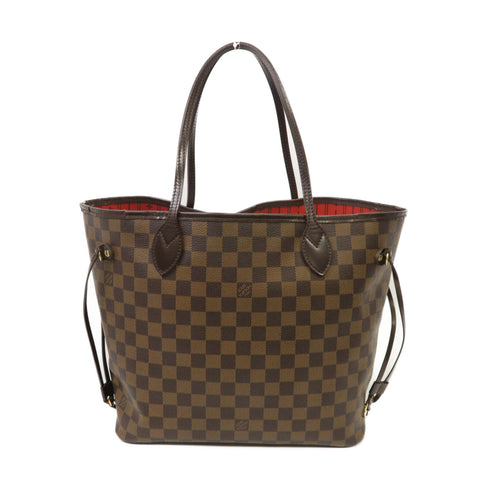 LOUIS VUITTON LV GHW Neverfull MM Tote Shoulder Bag N51105 Damier Ebene Brown v1
