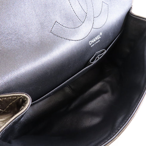 Chanel Quilted CC SHW 2.55 Chain Shoulder Bag Calfskin Leather Gold Color