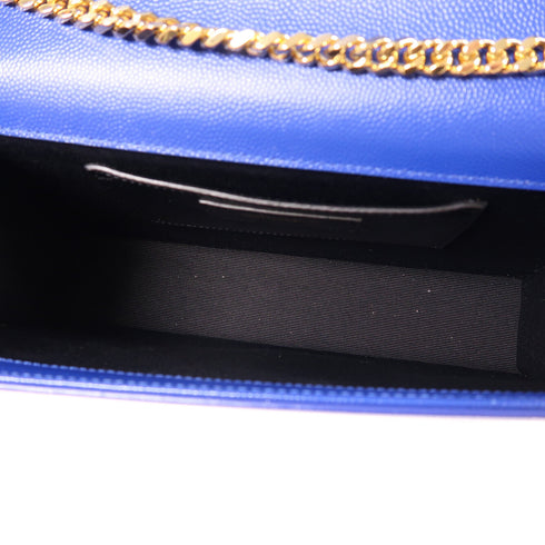 YVES SAINT LAURENT YSL GHW Kate Medium Chain Shoulder Bag Calfskin Leather