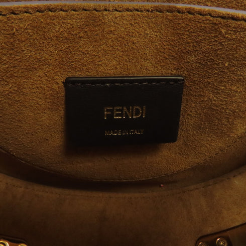FENDI GHW Moonlight Shoulder Bag 8BT346 Calfskin Leather Blue