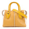 TOD'S SHW 2 Way Bag Calfskin Leather Yelllow/White