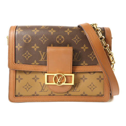LOUIS VUITTON LV GHW Dauphine MM 2 Way Shoulder Bag M44391 Monogram Reverse v4