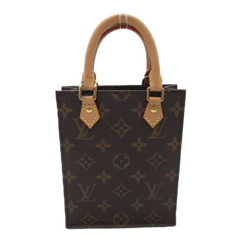 LOUIS VUITTON LV GHW Petit Sac Plat 2way Shoulder Hand Bag M69442 Monogram Brown