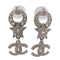 CHANEL CC Earrings Accessories Metal/PVC Silver
