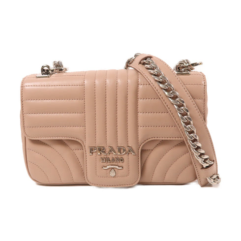 PRADA SHW Chain Shoulder Bag Lambskin Leather 1BD107 Pink