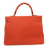 HERMES PHW Kelly 35 2 Way Shoulder Bag Handbag Togo Leather Rouge Casaque Red