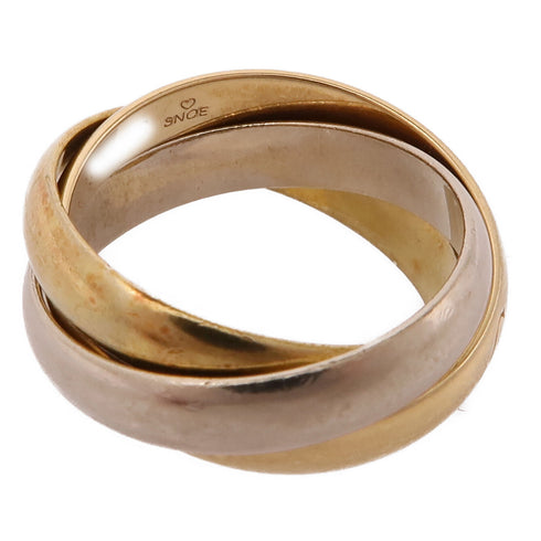 CARTIER Trinity Ring 18K Yellow White Pink Gold Cartier#48 US#4.5