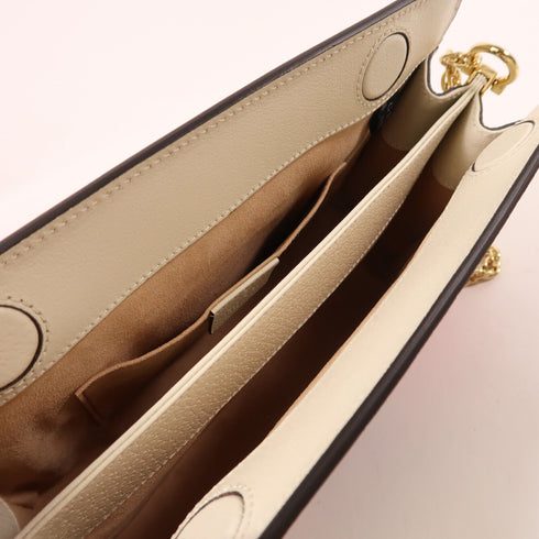 GUCCI GHW GG Supreme Ophidie Chain Shoulder Bag PVC Coated Canvas 503877