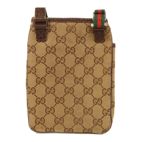 GUCCI GG SHW Shoulder Bag 141863 Canvas Brown