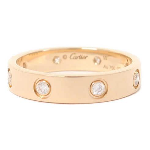 CARTIER Love Ring Mini 18K Rose Gold US#7 #55
