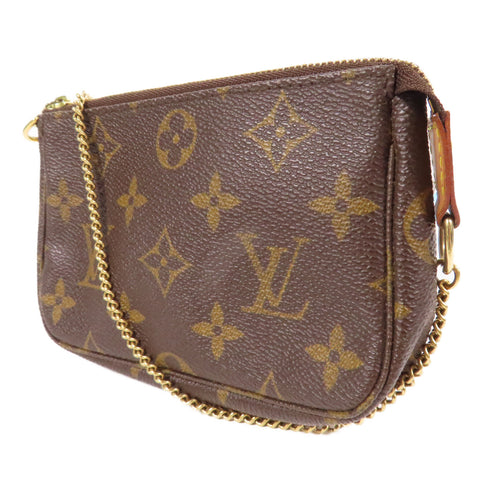 LOUIS VUITTON LV GHW Mini Pochette Accessoires Handbag M58009 Monogram Brown v2