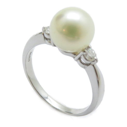 FINE JEWELRY Pearl Diamond Ring PT900 Platinum US#6.5