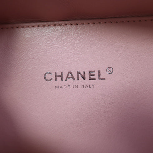 CHANEL CC SHW Vanity Case Chain Shoulder Bag Caviar Pink
