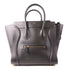 CELINE GHW Mini Luggage Handbag Calfskin Leather Black